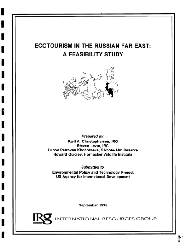 Ecotourism in the Russian Far East : a feasibility study