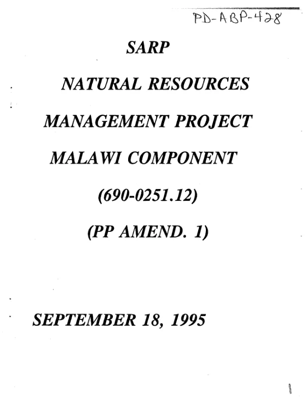 Natural resources management : amendment no. 1