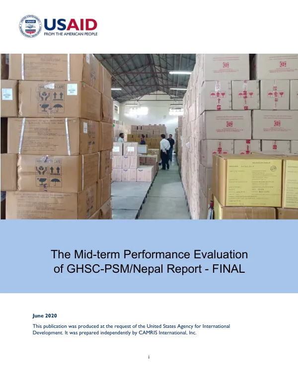 The mid-term performance evaluation of GHSC-PSM/Nepal report : final