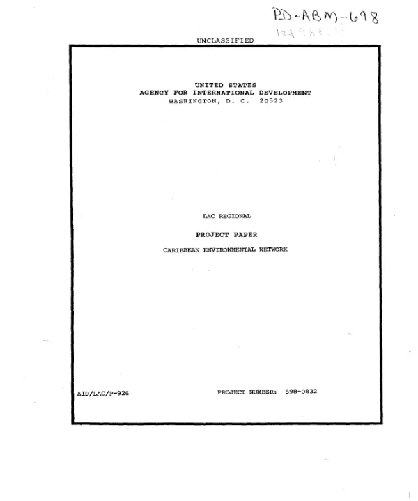 Caribbean environmental network
