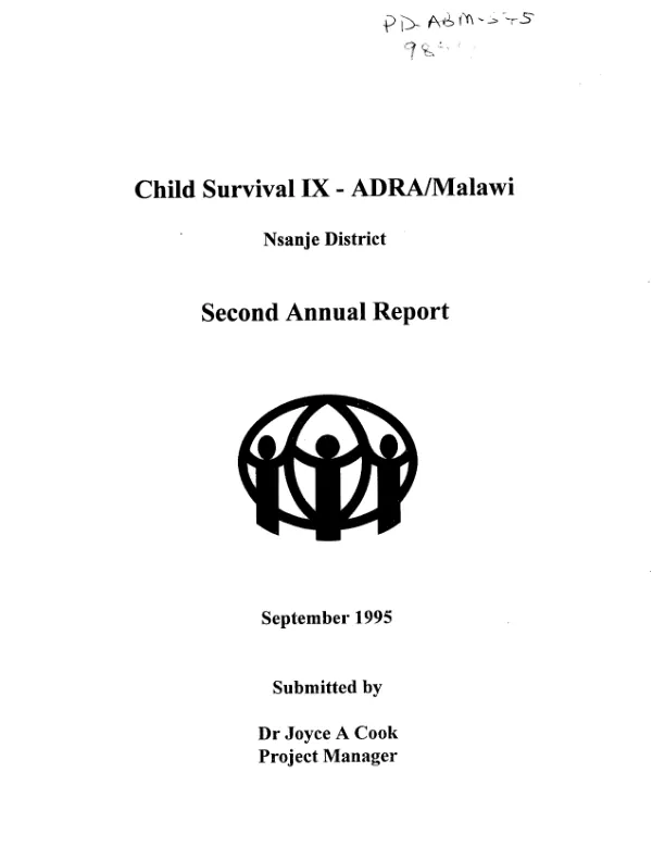 Child survival IX - ADRA [Adventist Development Relief Agency]/Malawi, Nsanje District : second annual report