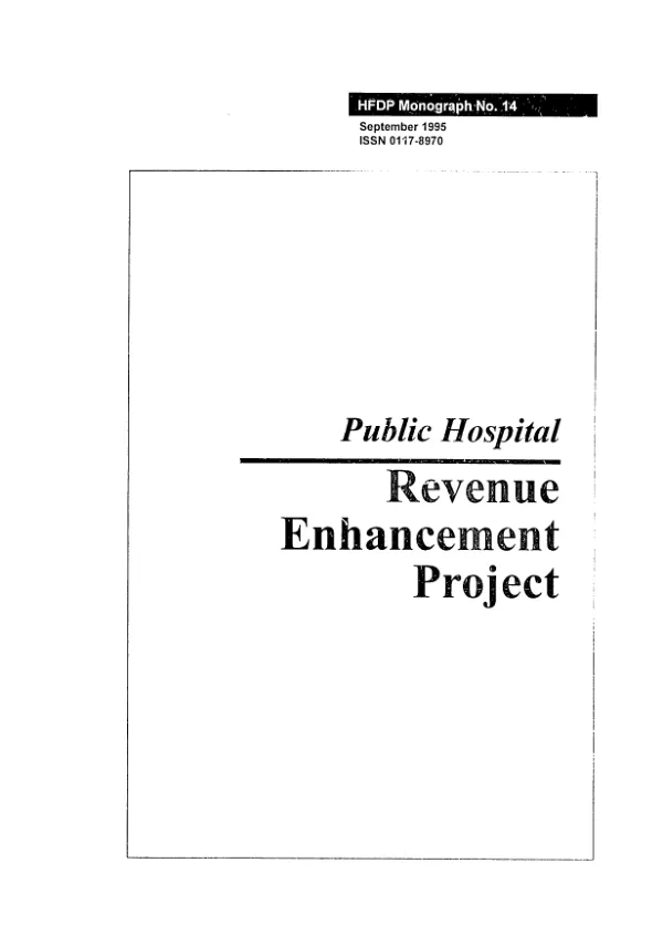 Public hospital : revenue enhancement project
