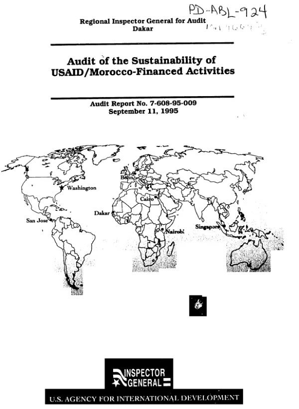 Audit of the sustainability of USAID/Morocco - financed activities