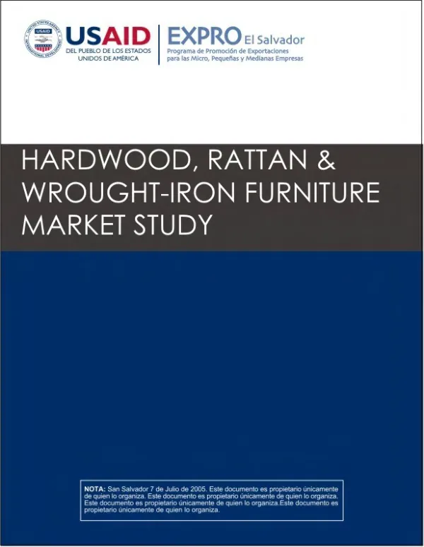 Hardwood, rattan & wrought-iron furniture market study