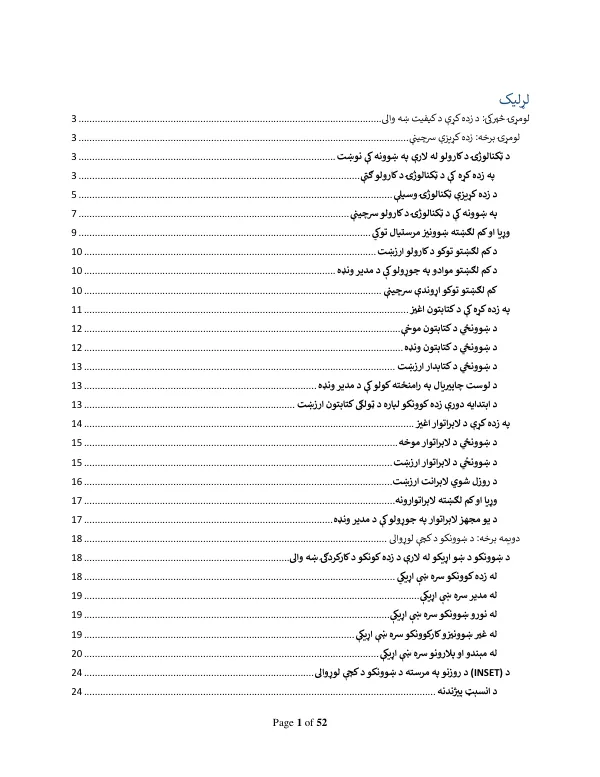 Final Report: زده کړې د کیفیت ښه والي