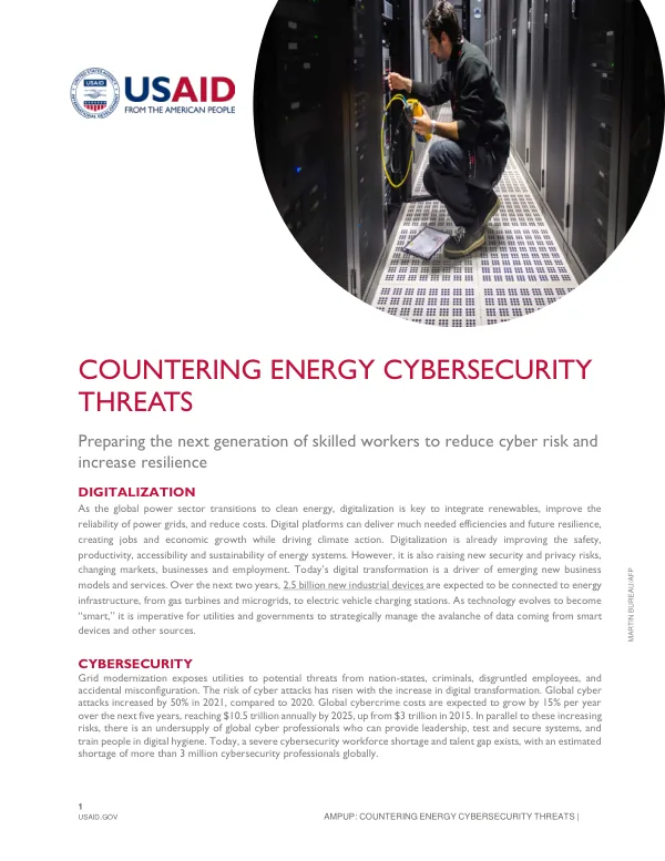 Countering Energy Cybersecurity Threats