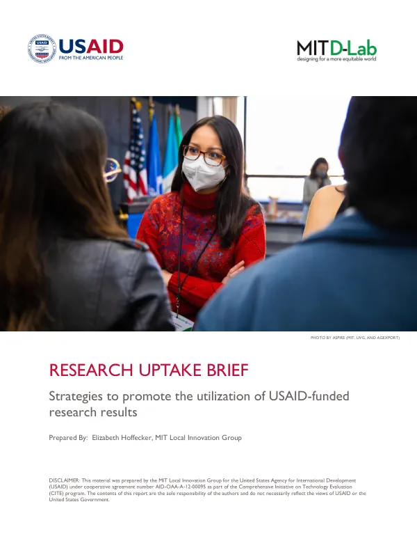 Research Uptake Brief: Strategies to Promote the Utilization of USAID-Funded Research Results
