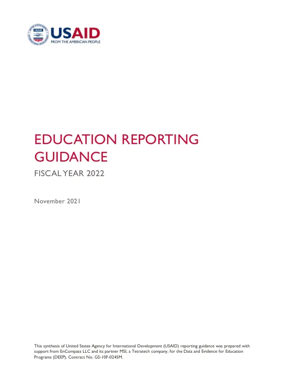 FY22 Education Reporting Guidance