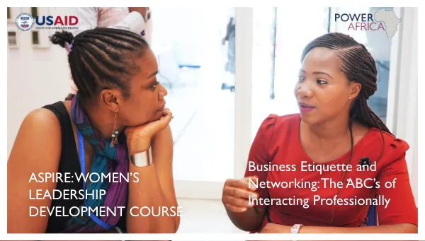 Professional Skills Development Course for Women in the Energy Sector