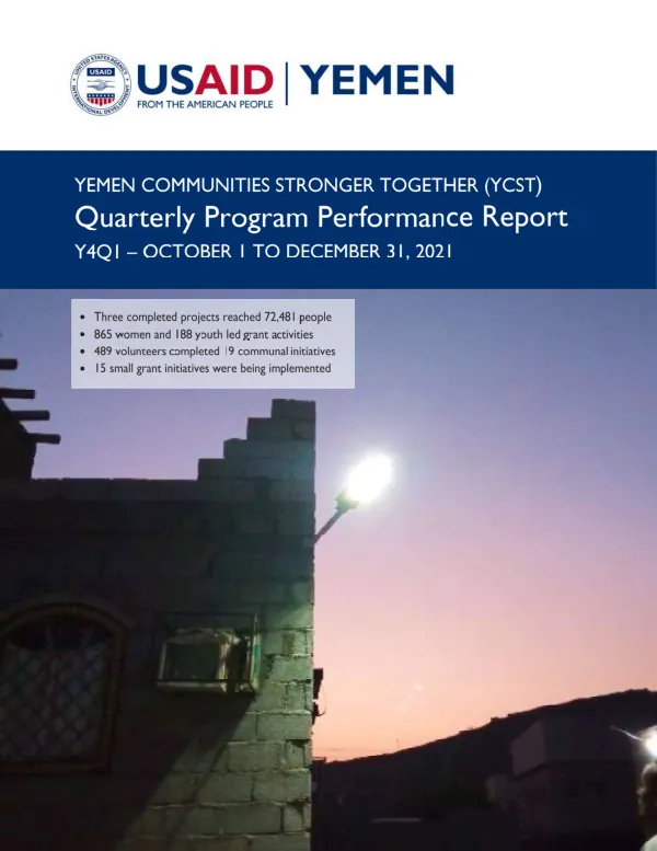 Enhancing Outcomes (Cross-Cutting) YCST Quart Program Performance Report Y4Q1_14MAR22