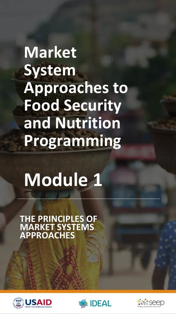 Market System Approaches to Food Security and Nutrition Programming Module 1