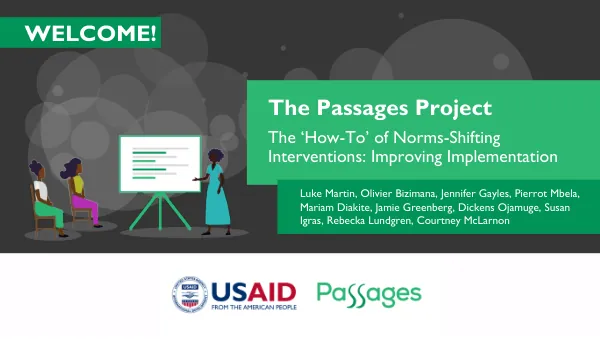 The Passages Project: Improving Implementation of Norms-Shifting Interventions