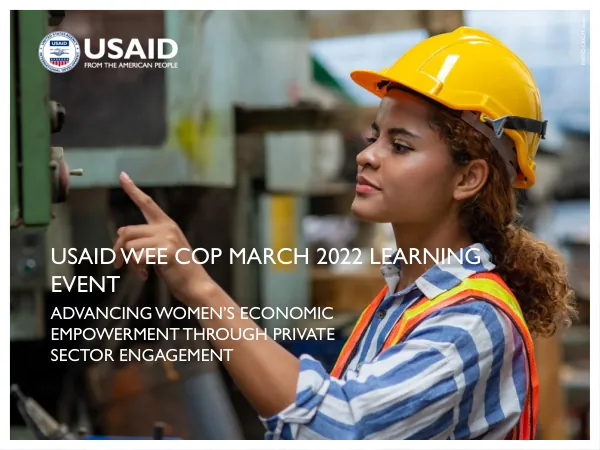 USAID WEE Cop March 2022 Learning Event
