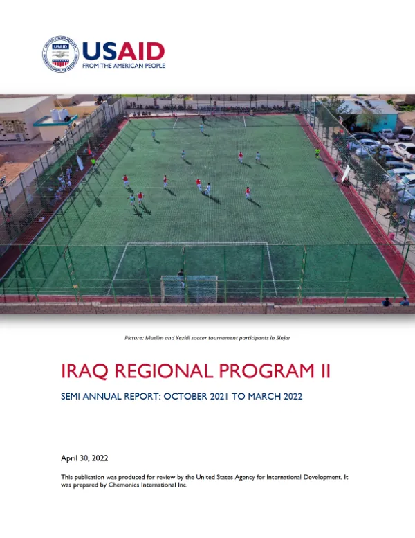 IRAQ REGIONAL PROGRAM II SEMI-ANNUAL REPORT OCTOBER 2021 TO MARCH 2022