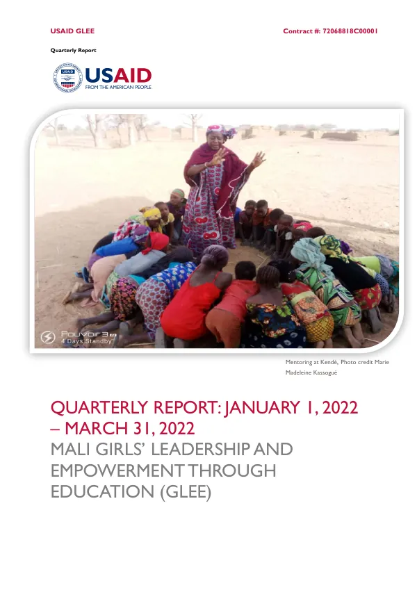 Quarterly Report: January 1, 2022 – March 31, 2022