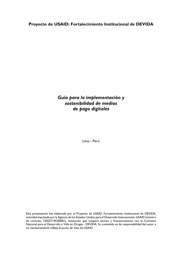 Guía para la implementación y sostenibilidad de medios de pago digitales