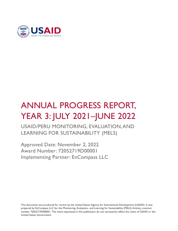 Annual Progress Report, Year 3: July 2021 to June 2022