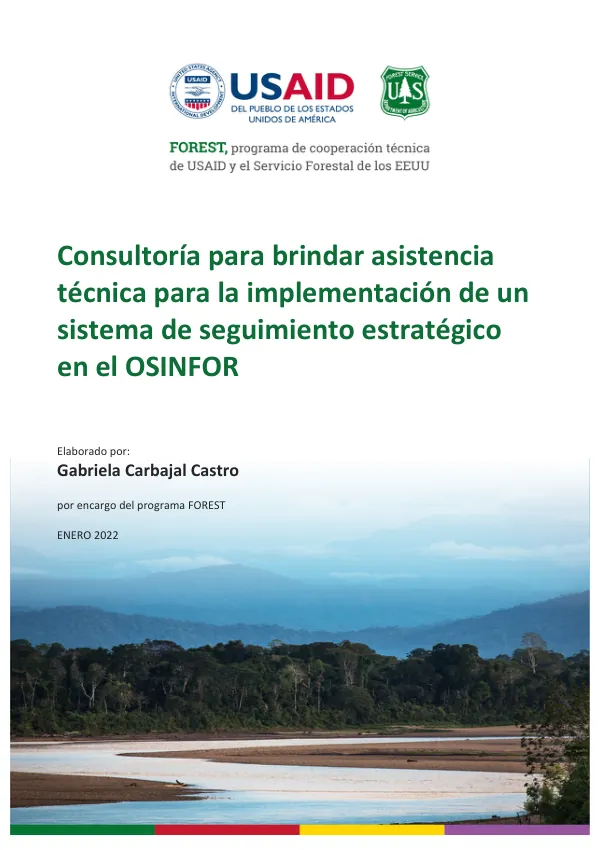 Consultoría para brindar asistencia técnica para la implementación de un sistema de seguimiento estratégico en el OSINFOR