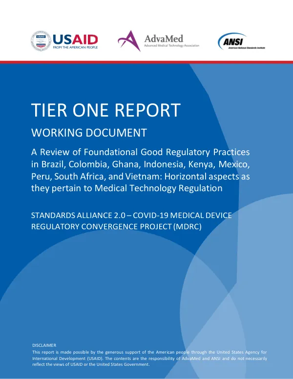 A Review of Foundational Good Regulatory Practices in Brazil, Colombia, Ghana, Indonesia, Kenya, Mexico, Peru, South Africa, and Vietnam: Horizontal aspects as they pertain to Medical Technology Regulation