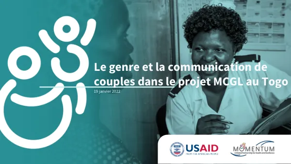 Le genre et la communication de couples dans le projet MCGL au Togo