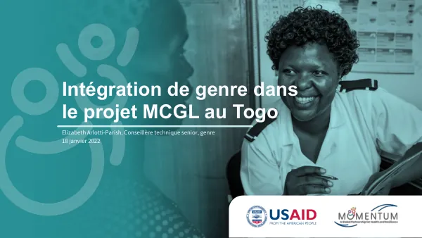 Intégration de genre dans le projet MCGL au Togo
