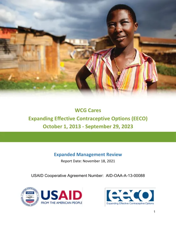 Expanding Effective Contraceptive Options (EECO) Report