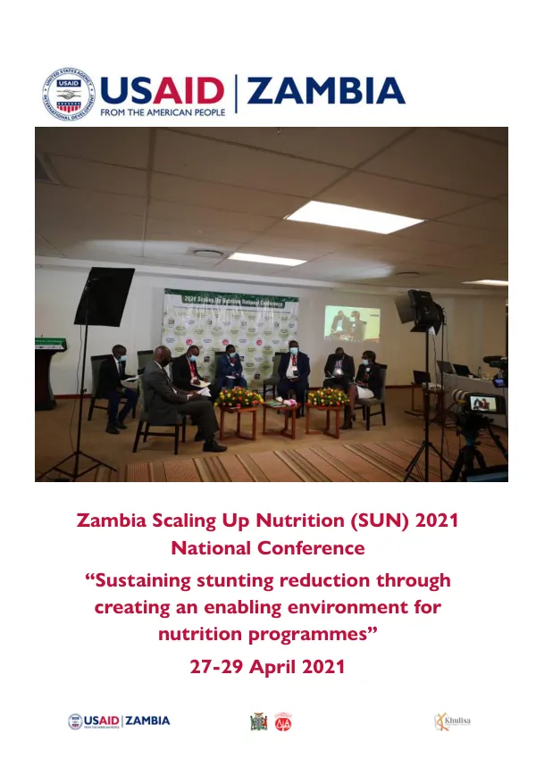 Zambia Scaling Up Nutrition (SUN) 2021 National Conference Report