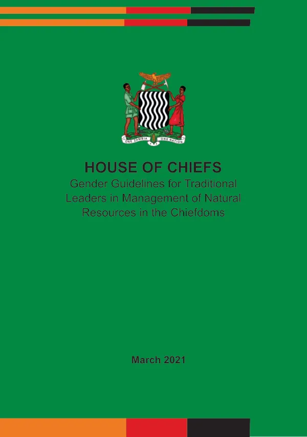 Gender Guidelines for Traditional Leaders in Chiefdoms