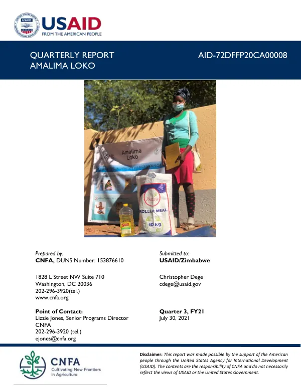Quarterly Report: Amalima Loko Program, Q3 FY21