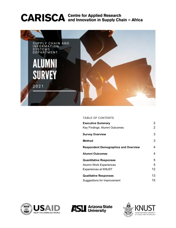 KSB SCIS Department Alumni Survey: 2021