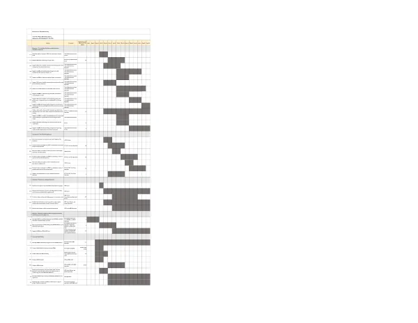 Revenue for Growth Activity Year One Work Plan Gantt Chart