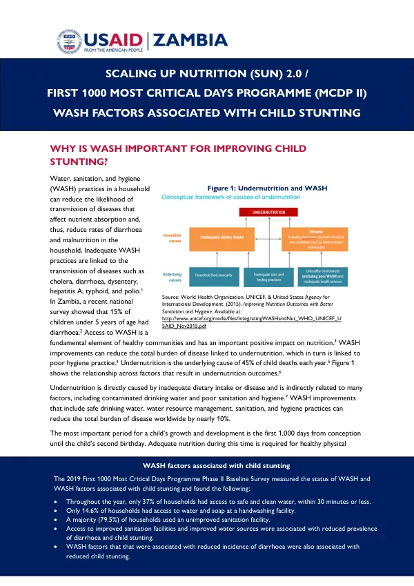 WASH Factors Associated with Child Stunting