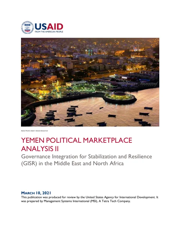 Yemen Political Marketplace Analysis II