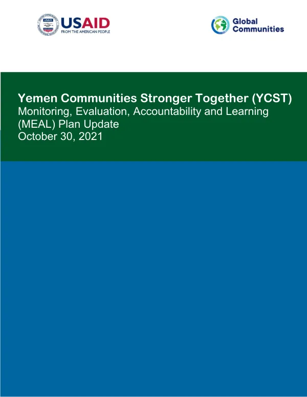 Yemen Communities Stronger Together (YCST) MEAL Plan