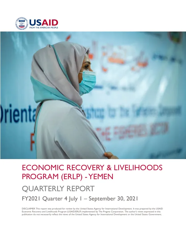 Economic Recovery and Livelihoods Program (ERLP) FY2021 Q4 Report