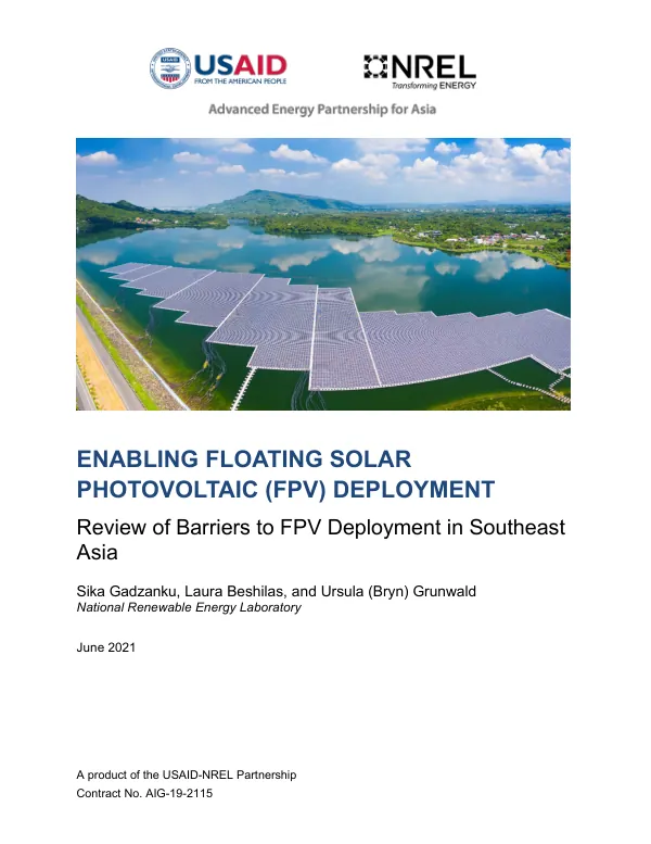 Enabling Floating Solar Photovoltaic (FPV) Deployment: Review of Barriers to FPV Deployment in Southeast Asia