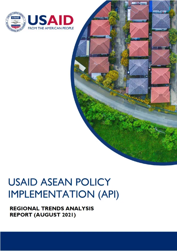 USAID ASEAN Policy Implementation (API) Regional Trends Analysis Report