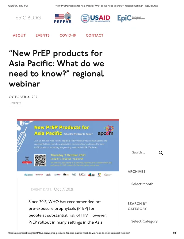 New PrEP Products for Asia Pacific: What Do We Need to Know?