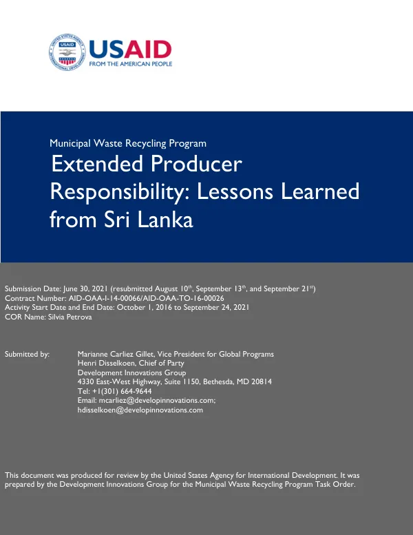 Final Extender Producer Responsibility Report