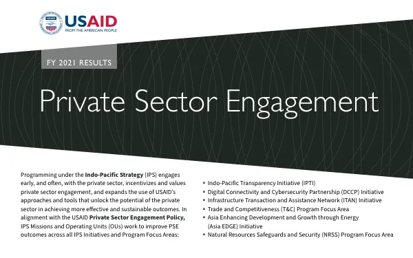 FY 2021 Results: Private Sector Engagement