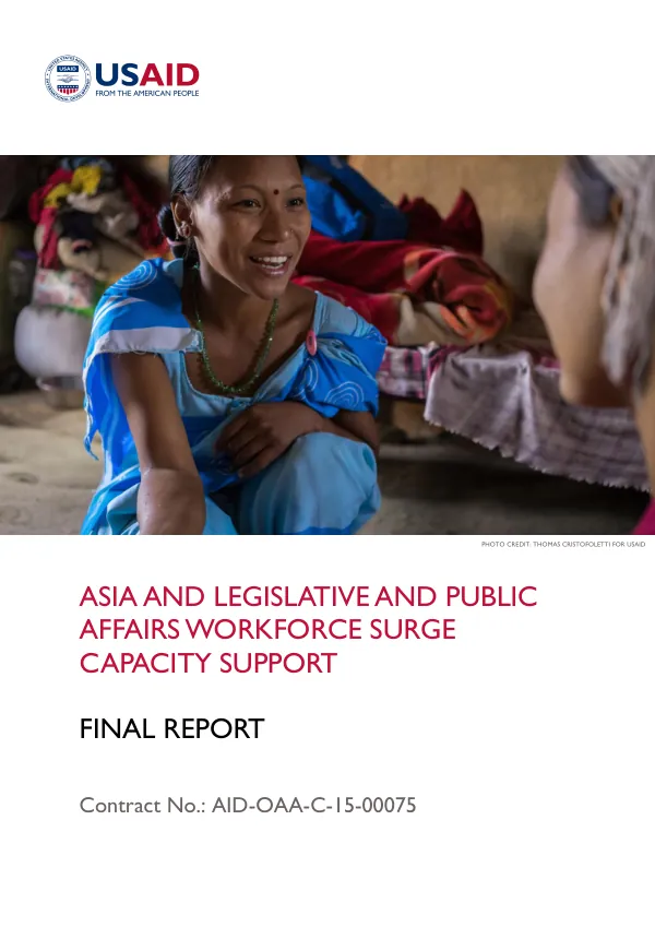 Asia and Legislative and Public Affairs Workforce Surge Capacity Support Final Report