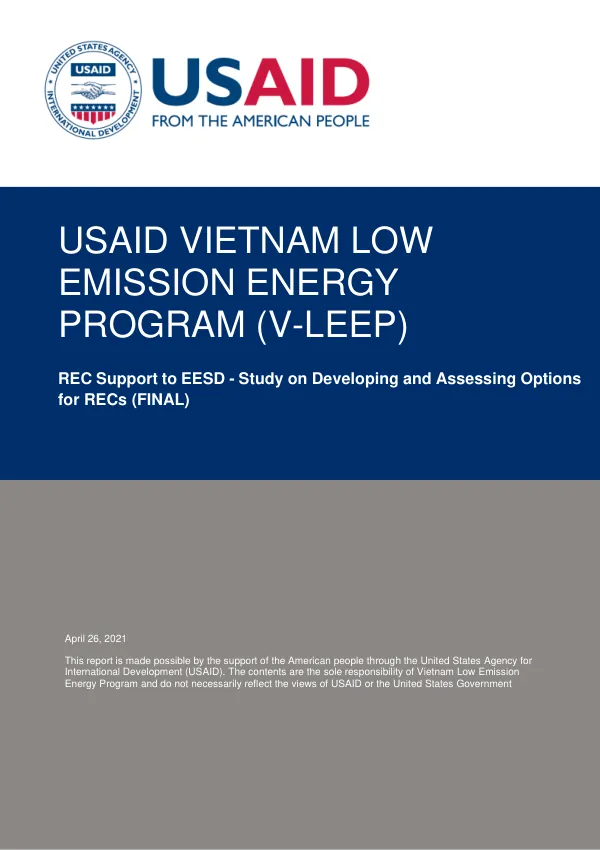 REC Support to EESD - Study on Developing and Assessing Options for RECs (FINAL)