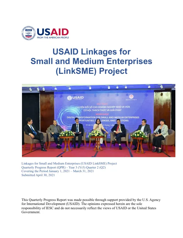 USAID Linkages for Small and Medium Enterprises (LinkSME) Project Quarterly Progress Report