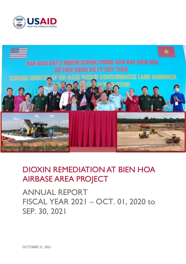 Dioxin Remediation at Bien Hoa Airbase Area Project Annual Report (FY21 OCT. 01, 2020 to SEP. 30, 2021)