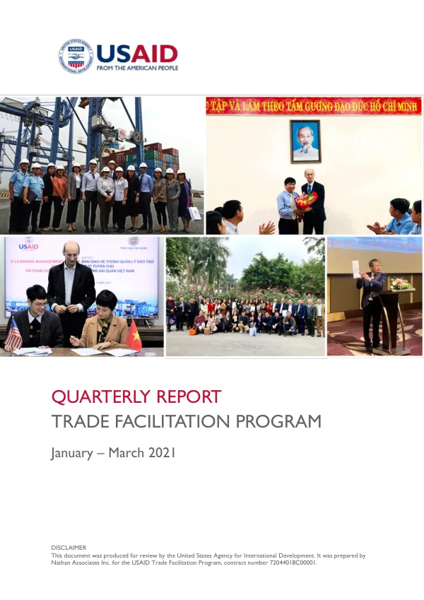 Quarterly Report: Trade Facilitation Program January – March 2021