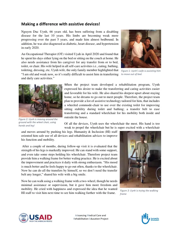 Advancing Medical Care and Rehabilitation Education Project