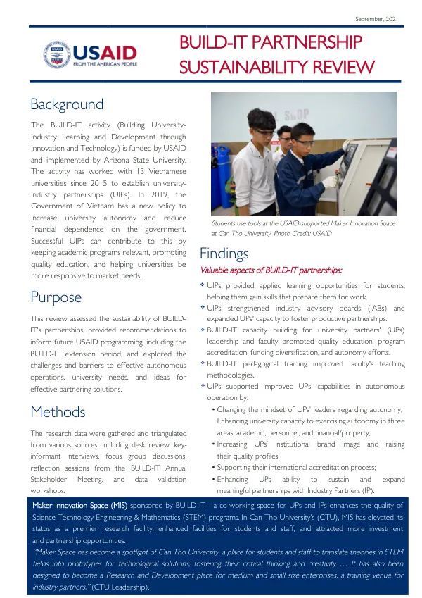 BUILD-IT Sustainability Review