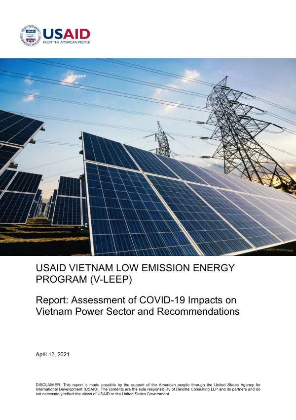 Assessment of COVID-19 Impacts on Vietnam Power Sector and Recommendations
