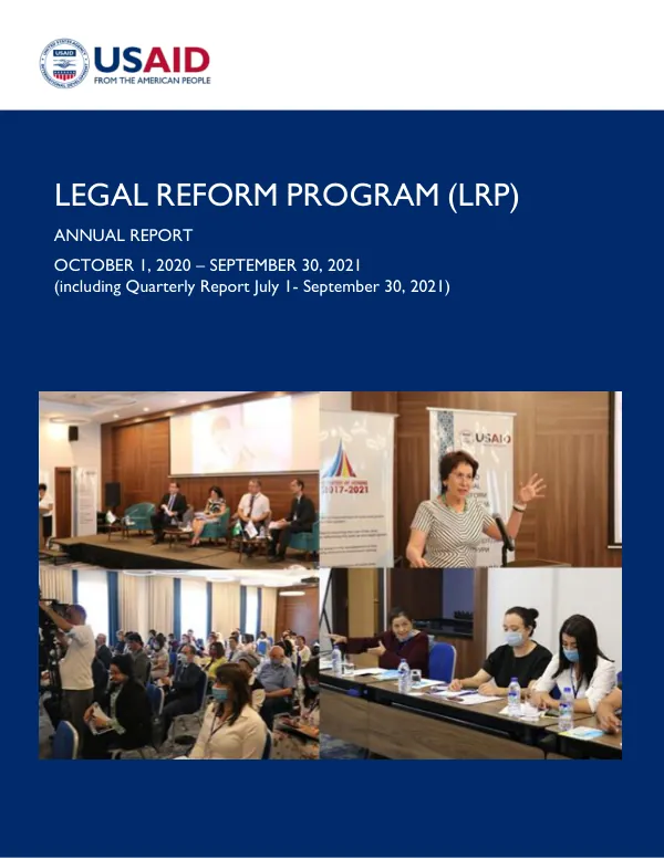 USAID's LEGAL REFORM PROGRAM ANNUAL AND FOURTH QUARTERLY REPORT