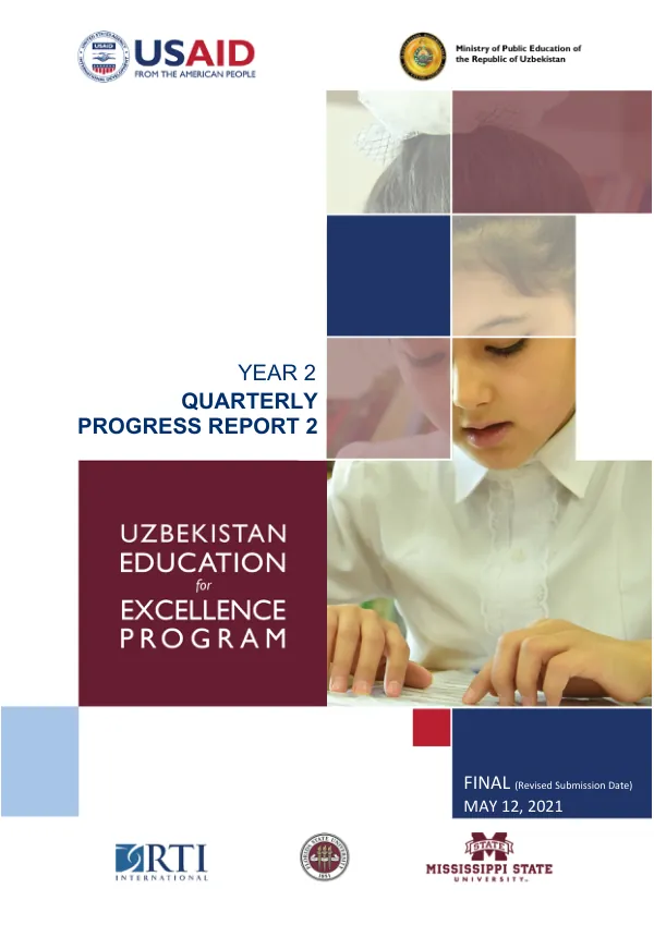 Year 2 Quarterly Progress Report 2: Uzbekistan Education for Excellence Program